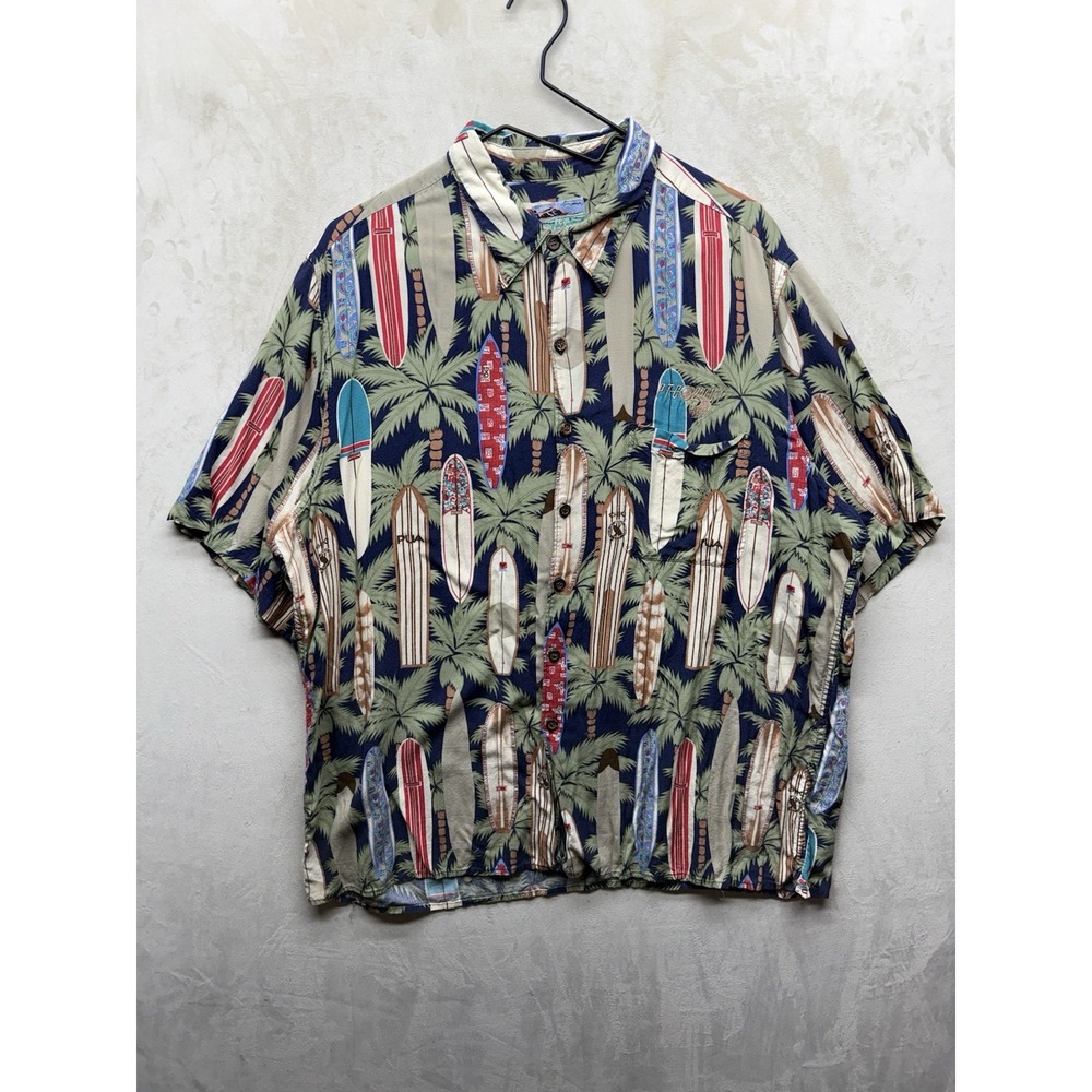 VTG Reyn Spooner Hawaiian Shirt Mens Extra Large Button Down Short Sleeve Aloha